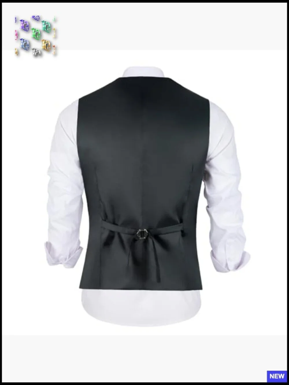 Men's V-Neck Vest Classic Formal Tuxedo Waistcoat Wedding Business Attire